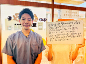 だんだんと痛みもなくなり、産後履けなかったパンツもキレイに履けるようになりました！